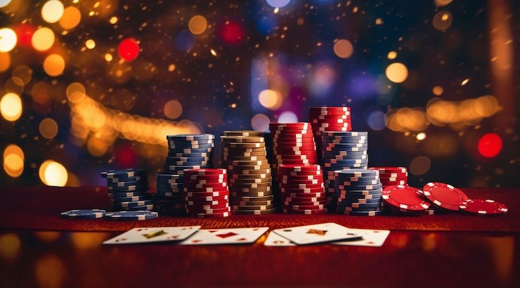 Antarmuka Jewels of Prosperity menampilkan simbol-simbol permata yang berwarna-warni